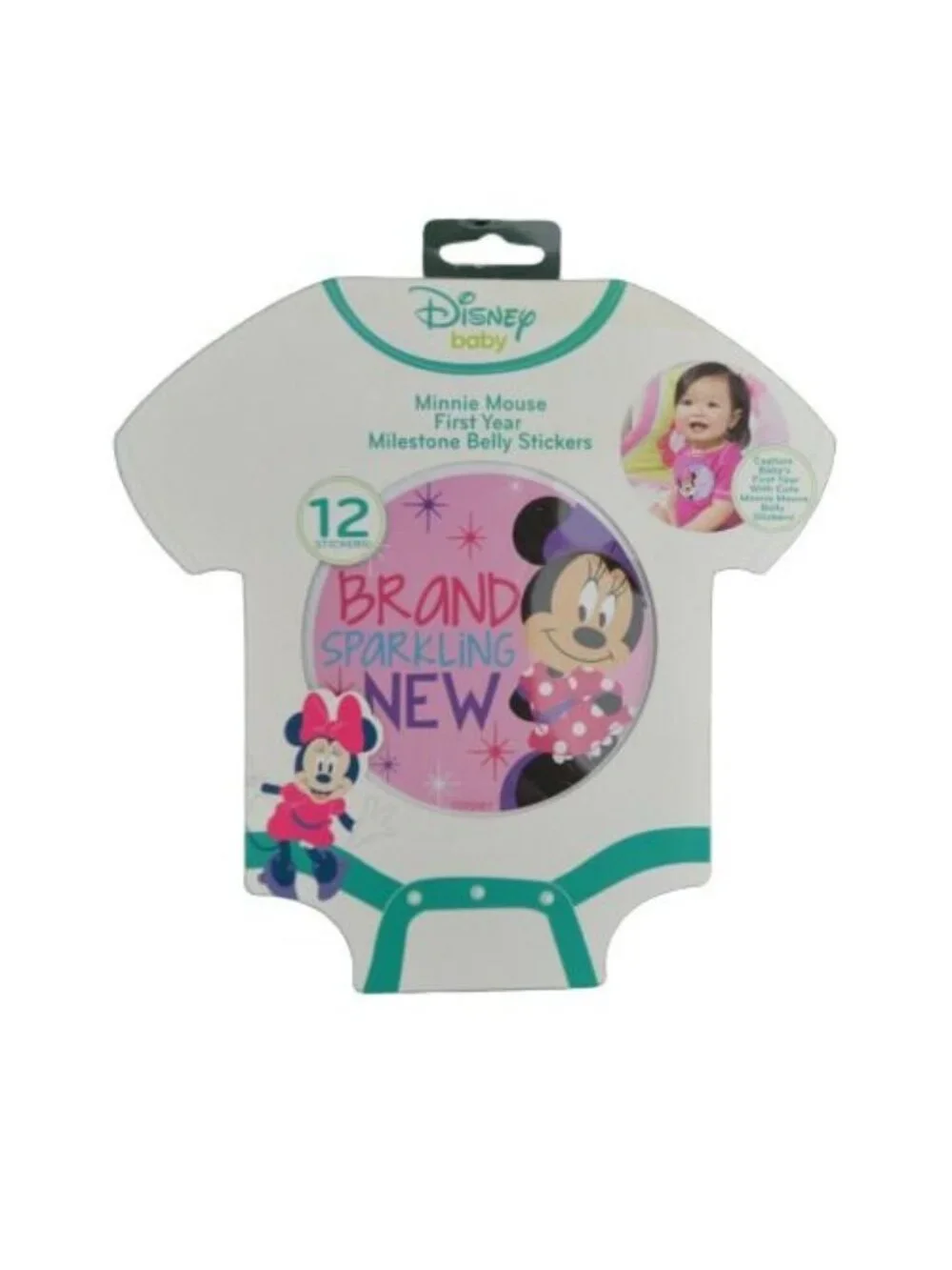Disney Baby Minnie Mouse First Year Milestone Stickers Baby Girl Keepsake New